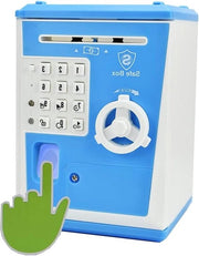 Bancomat per bambini con codice di accesso - Bancomat per bambini parlante - regalo per bambini dai 6 ai 14 anni - colore blu e bianco
