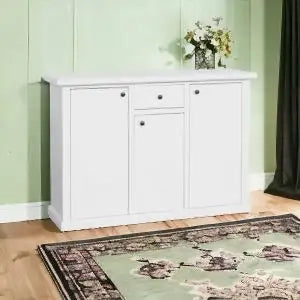 Credenza madia buffet in legno Shabby chic bianca mod modena 3 porte e 1 cassetto