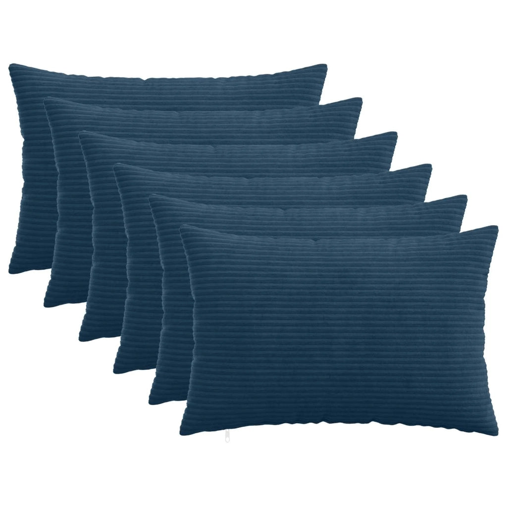 Federa 6 pcs HEERLEN Blu navy 30 x 50 cm corduroy 907766