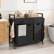 Sistema di separazione con 2 borse estensibili e rimovibili, classificatore di bucato con 2 cassetti, per zona lavanderia, camera da letto, bagno