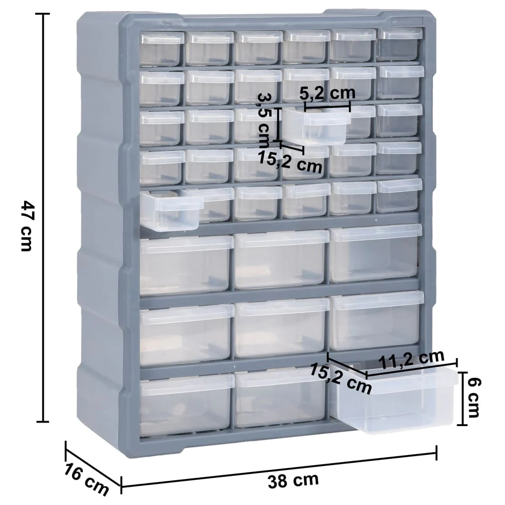 Organizer multi-cassetto con 39 cassetti 47 cm 02_0003254