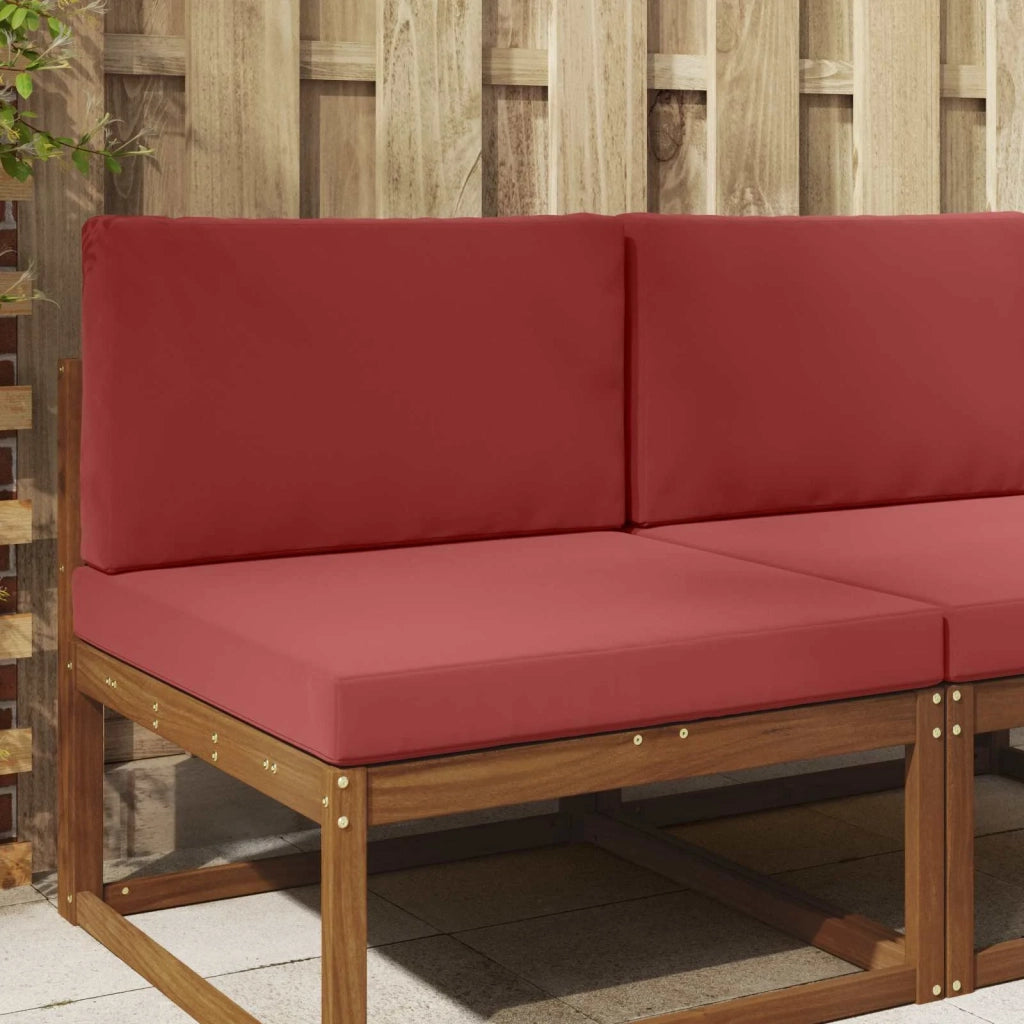 Cuscino per divano da esterno 2 pcs Rosso vino Poliestere 900838