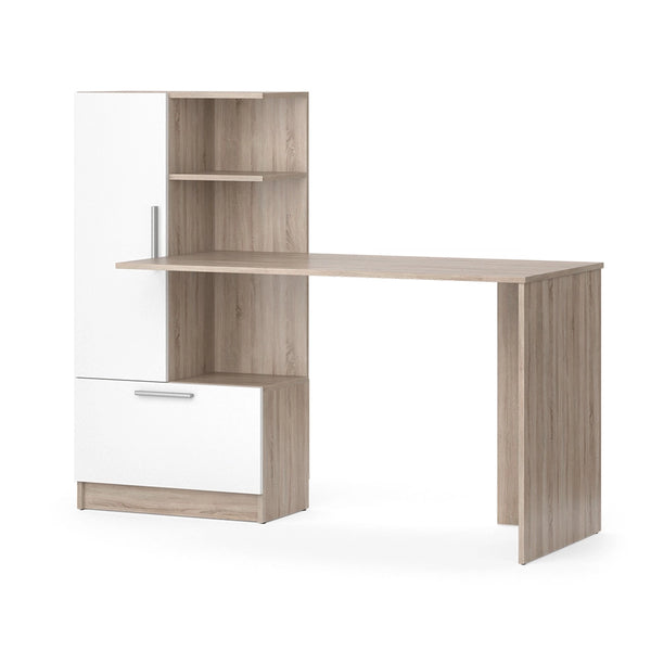 Vicco Scrivania con ripiani Sonoma/Bianco 150 x 59.3 cm