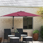 Ombrello da giardino Rosso Bordeaux 248,5 x 247,5 x 160 cm 42003255