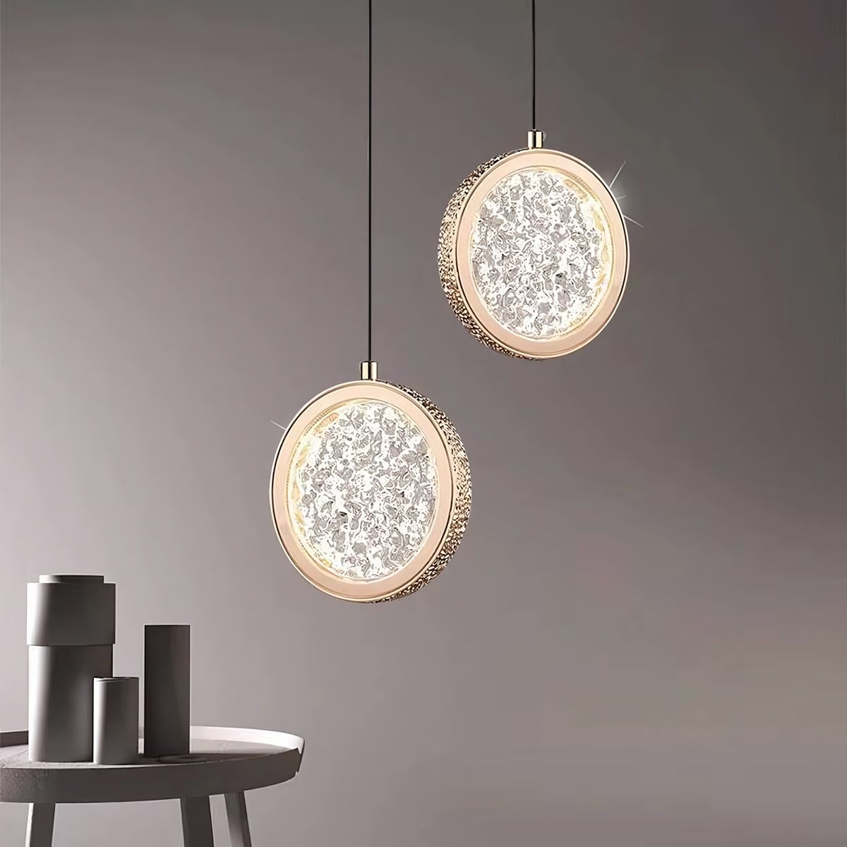 Lampadario A Sospensione In Cristallo Led G089-1cp Złota