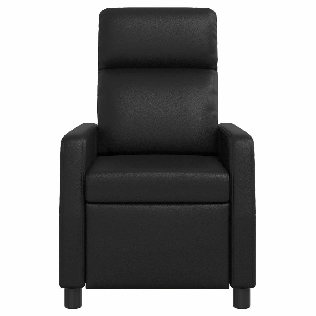 Divano Sedia-Poltrona reclinabile Nero Similpelle 274701
