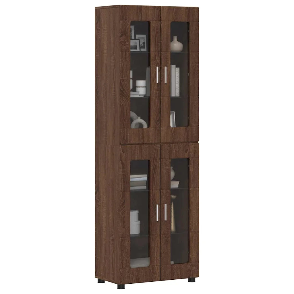Credenza con lo scaffale FLORIN Rovere Marrone 60 x 35 x 182 cm