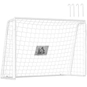 Portiere da Calcio con Rete e Supporto Metallo ¨C zephmum ¨C Bianco 186x62x123 cm