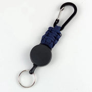 4 accessori retrattili per chiave, badge holder a molla, 65 cm maniglia retrattile, resistente e duraturo, Blu Marina