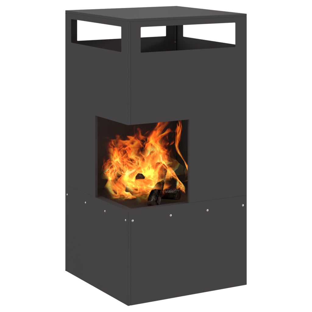 Pala di Fuoco  Nera 50x50x100 cm Acciaio