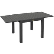 Tavolo da Giardino Allungabile per 4-6 Persone con Piano a Doghe, in Alluminio, 81/162x80x75 cm, Grigio