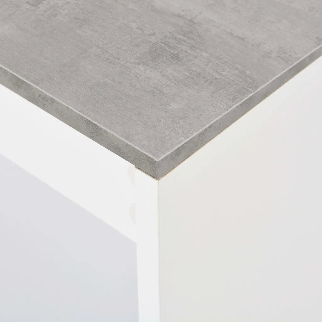 Tavolo da Bar con Ripiano Bianco 110x50x103 cm 280214