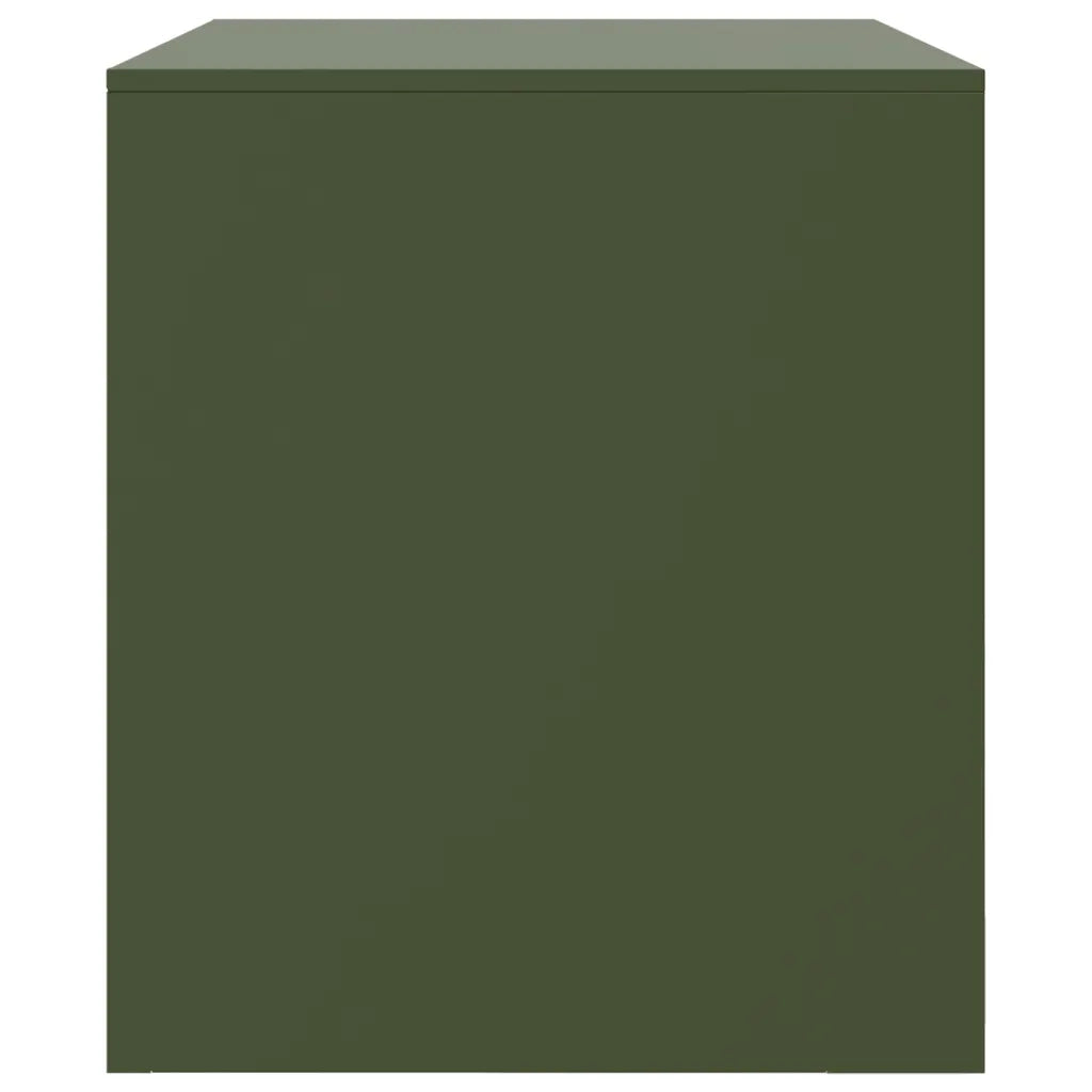 Mobili TV 2 pz Verde Oliva 67x39x44 cm in Acciaio 841700