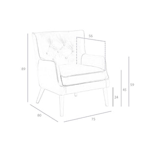 Poltrona chester in pelle marrone