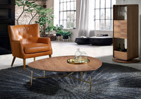 Poltrona chester in pelle marrone