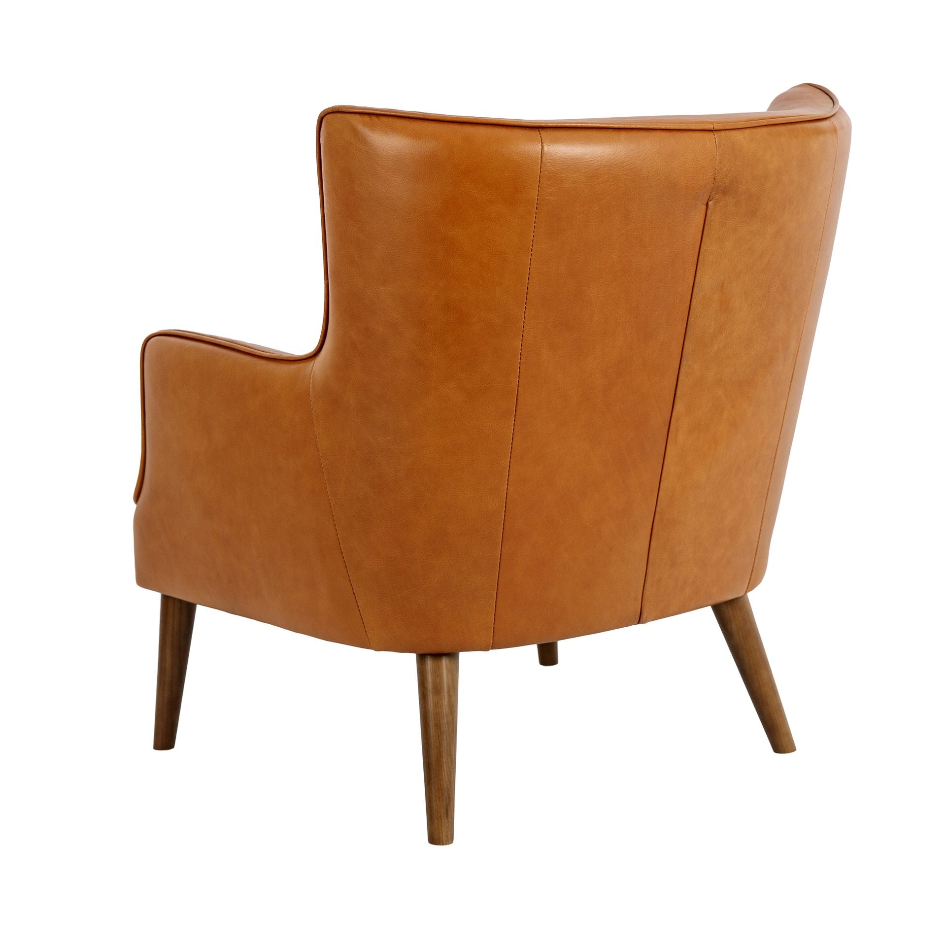 Poltrona chester in pelle marrone