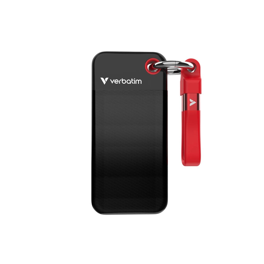 Verbatim pocket ssd 1 tb usb tipo-c 3.2 gen 2 (3.1 gen 2) nero, rosso - 32192