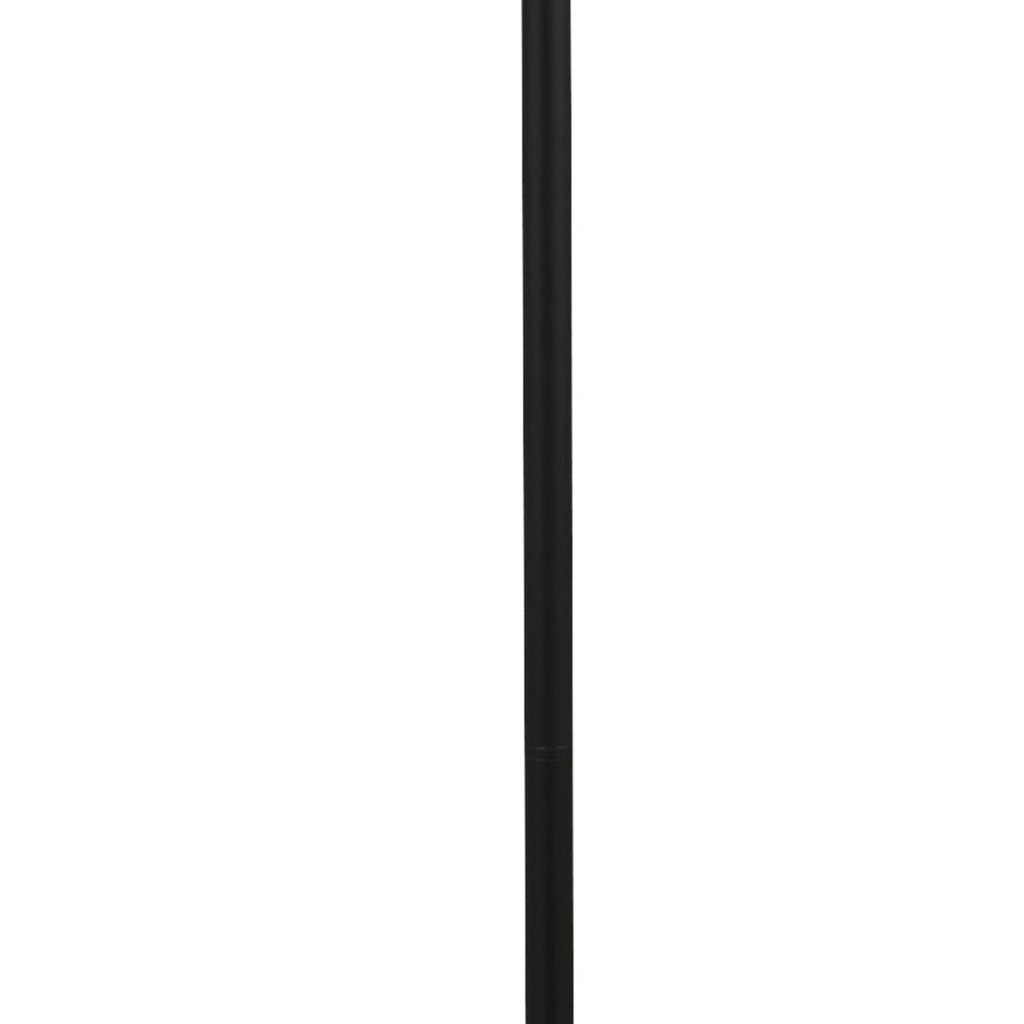 Piantana Contemporaneo Lumina Acciaio Bianco Vetro Nero 1 Luce E27