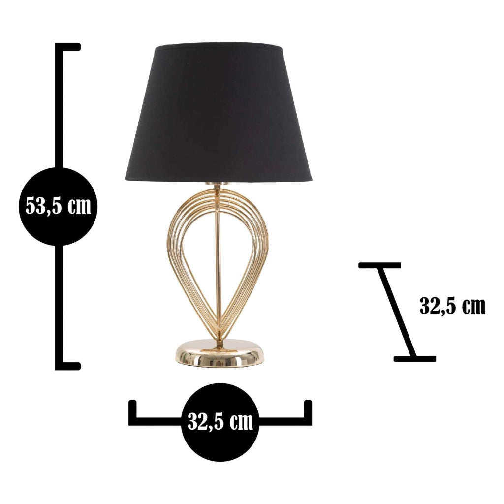 Savann, Lampada da Tavolo Necessaria 1 Lampadina, Nero