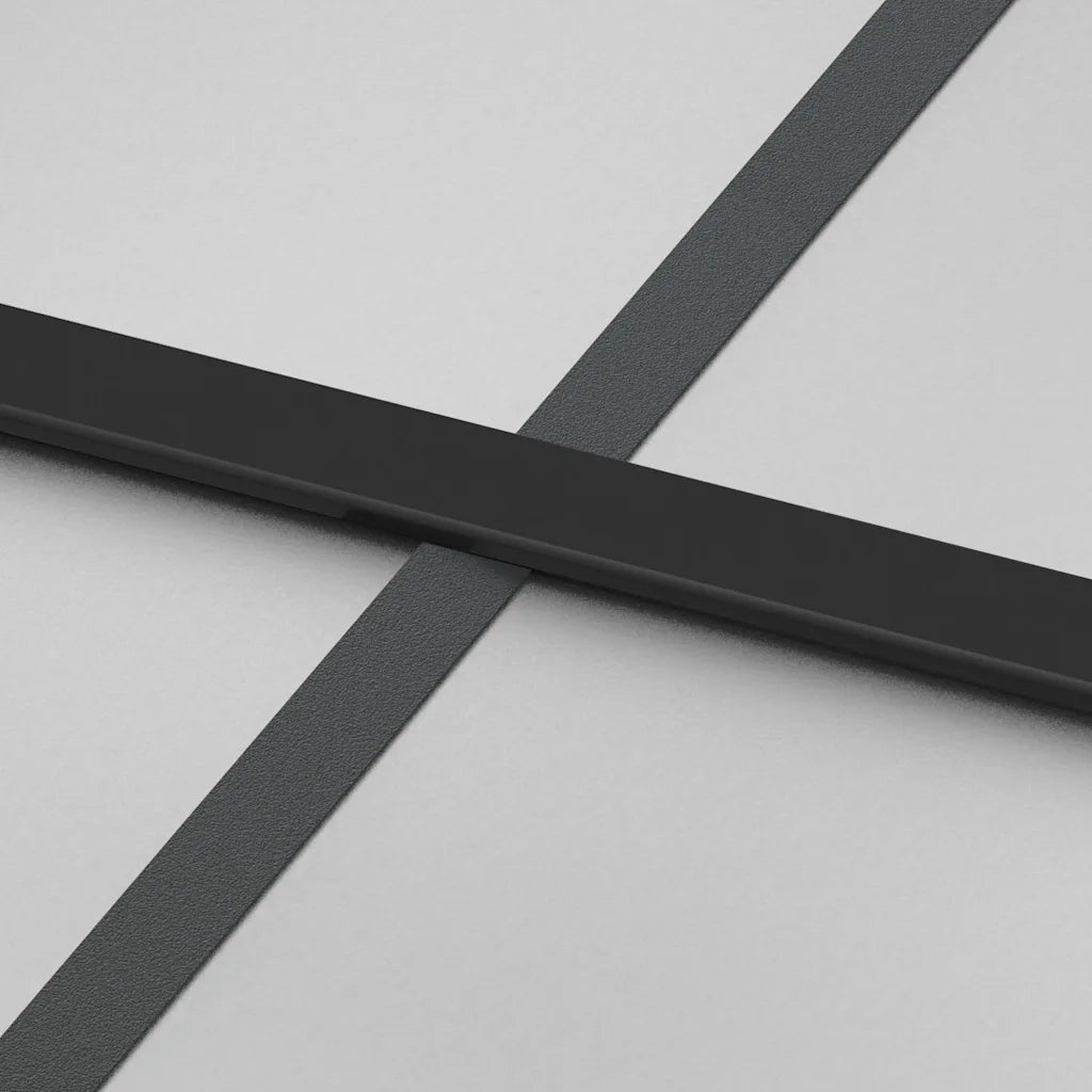 Porta Scorrevole con Ferramenta Nera 90x205 cm in Vetro ESG 3375811