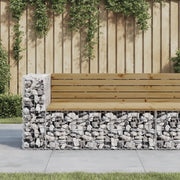 Panca da Giardino Design Gabbione-Sgabello-Panca da esterno 122x71x65,5cm Pino Impregnato