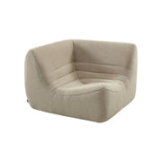 Poltrona angolare in bouclé testurizzato, 1 posto, beige