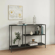 Consolle Vaprio, Tavolo multiuso, Mobiletto d'appoggio, Scrivania da corridoio, 120x30 h80 cm, Ardesia