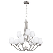 Lampadario Vintner grande nichel satinato 9xE27 Feiss