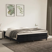 vidaXL Materasso a Molle Insacchettate Nero 160x220x20 cm in Velluto