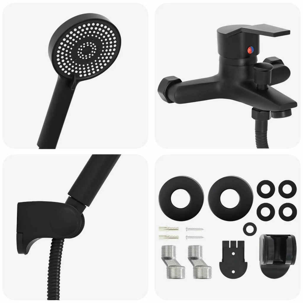 Set di doccia con soffione Nero G 1 / 2 pollici CFW3516587