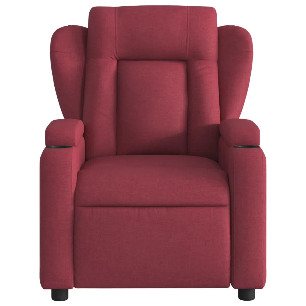 Divano Sedia-Poltrona Reclinabile in Tessuto Rosso Vino 333029