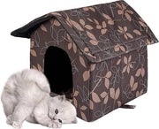 Kattengabbiano esterno impermeabile per cani - gabbiano per cani e gatti con tetto impermeabile in tessuto - gabbiano per gatti esterno pieghevole - con pavimento rimovibile - casa per gatti e cani da esterno
