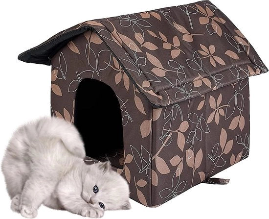Kattengabbiano esterno impermeabile per cani - gabbiano per cani e gatti con tetto impermeabile in tessuto - gabbiano per gatti esterno pieghevole - con pavimento rimovibile - casa per gatti e cani da esterno