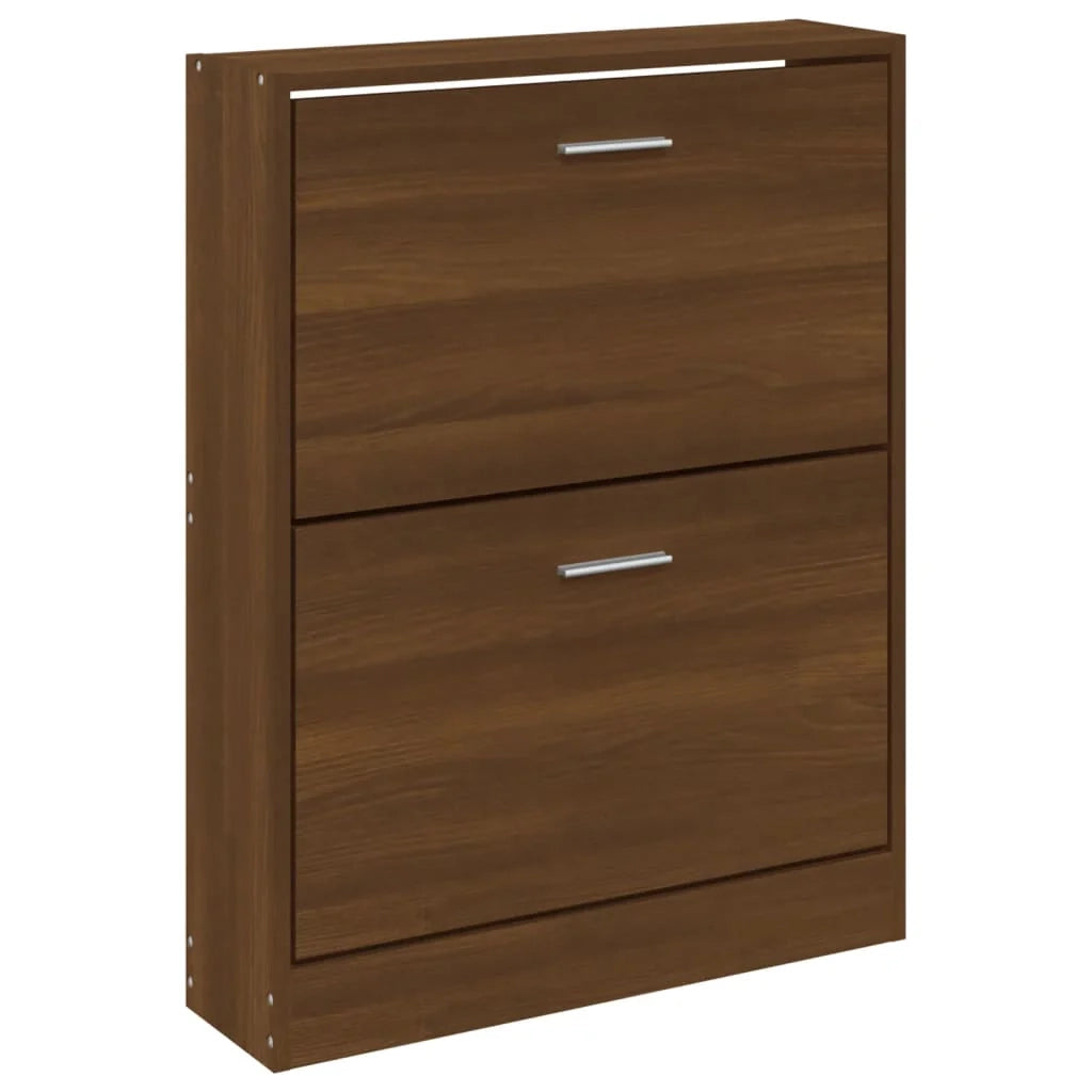 Scarpiera mobile contenitore per scarpe mobile per ingresso/corridoio/soggiorno 59 x 17 x 81 cm legno ingegnerizzato marrone 02_0021634