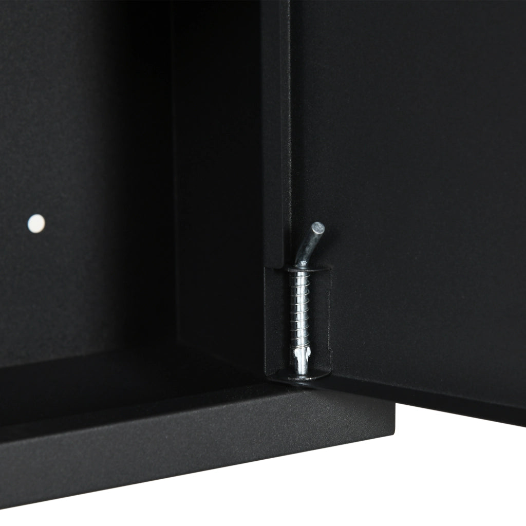 Easycomfort Armadietto Medicinali con 3 Mensole e Blocco con Chiavi in Acciaio, 30x14x46cm, Nero