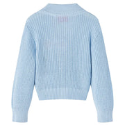 Cardigan da Bambina Lavorato a Mano Blu 104 CFW4196045