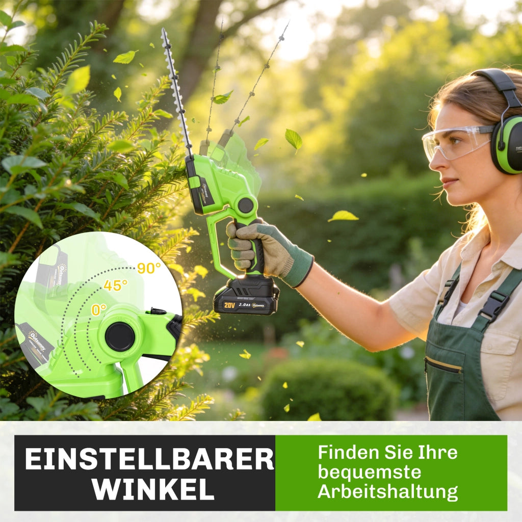 Tagliasiepi Elettrico a Batteria 2 in 1 ¨C zephmum ¨C 20 cm / 10 cm