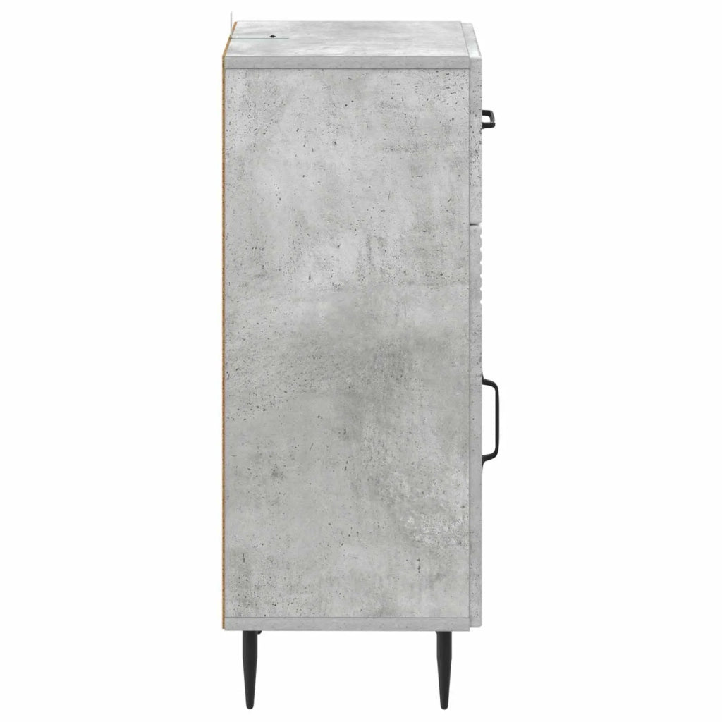 Mobiletto da Bagno HAARLEM Grigio Cemento 30 x 31 x 80 cm 896828