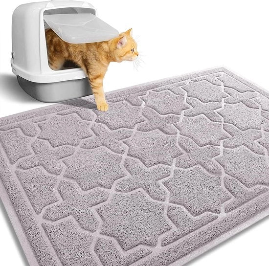 Mat di gatto impermeabile, 90 x 60 cm, mat di gatto antiscivolo, facile da pulire, mat di gatto per caffè.