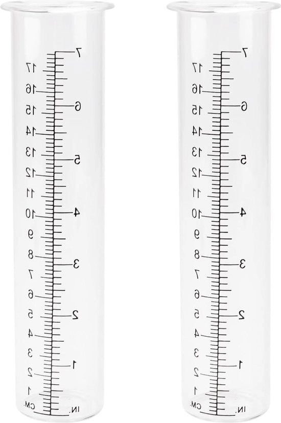 Misuratore di pioggia 20 cm - Grande misuratore di pioggia in vetro per casa, giardino, fattoria