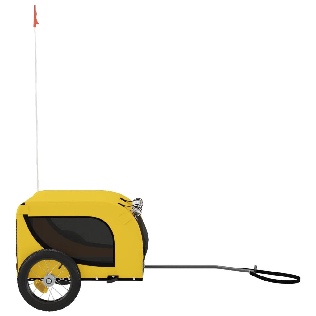 Rimorchio da Bici per Animali Giallo e Nero Oxford e Ferro CFW6952356