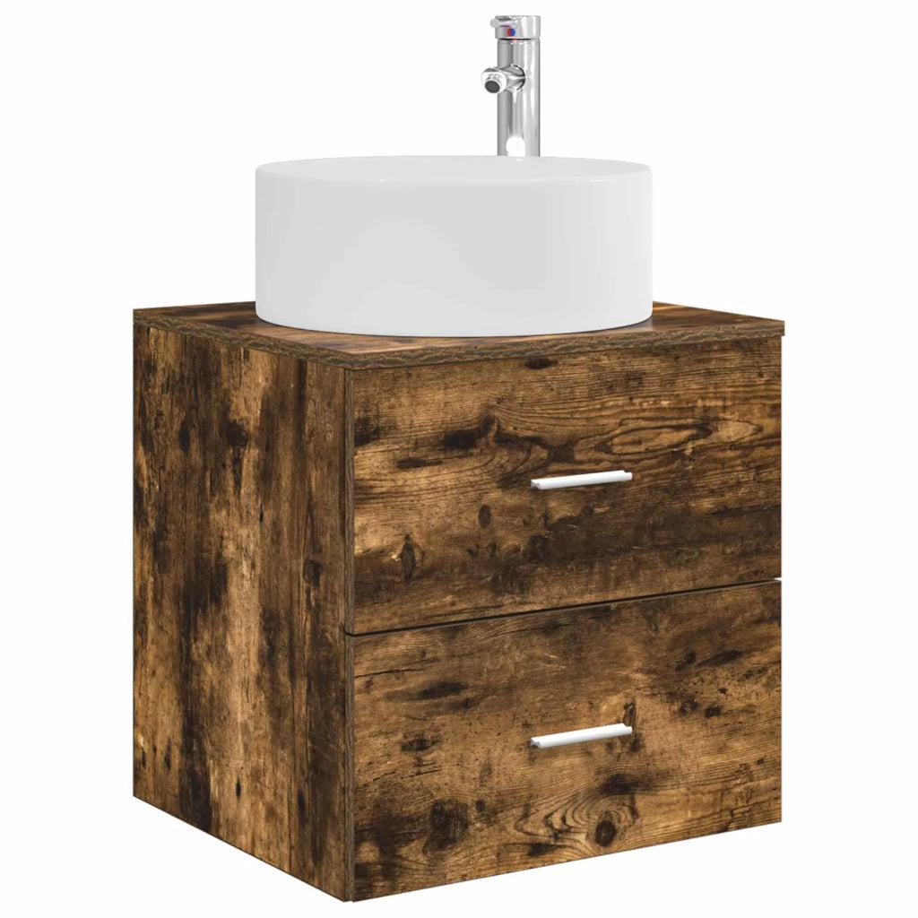Set di mobili per il bagno 3 pz Rovere Fumo 3405951