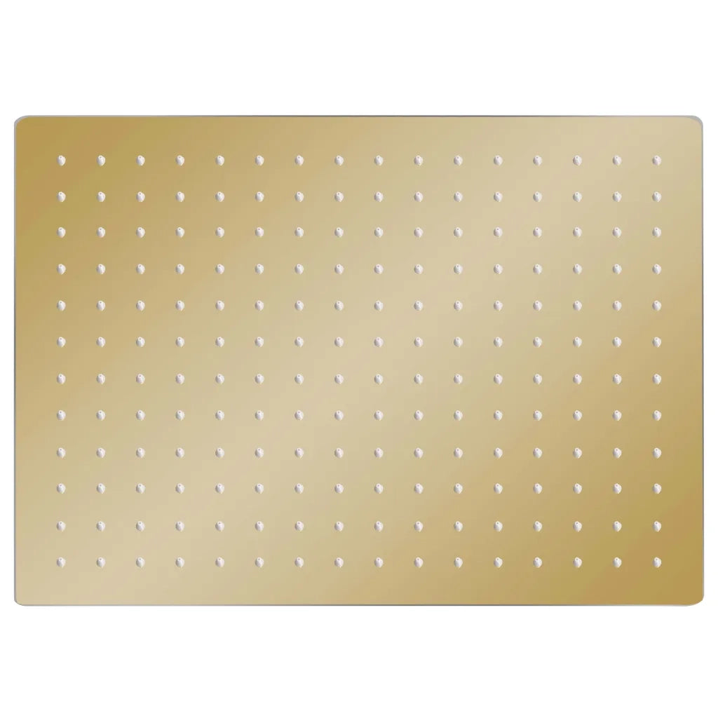 Testa Doccia a Pioggia Acciaio Inox 40x30 cm Rettangolare Oro