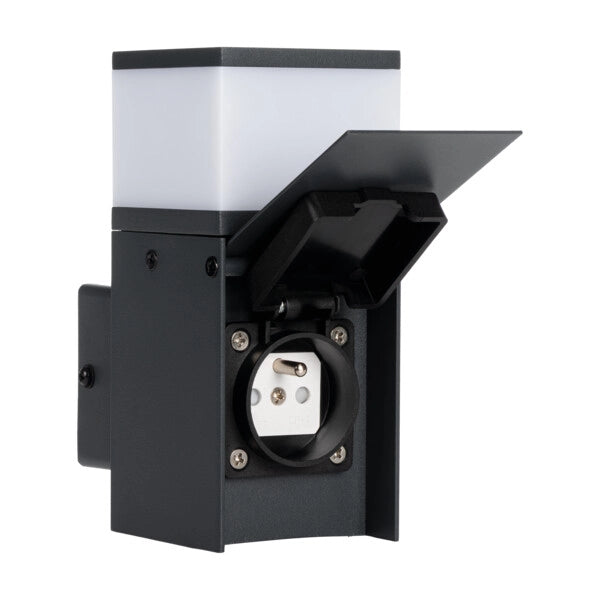 Applique esterno quadrato 16cm nero G9 11W IP44 Kanlux