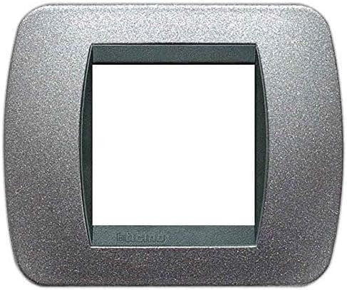 Bticino living Int. - Placca 2 posti grafite titanio - L4802GFT