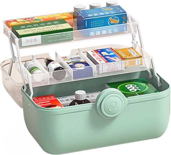 Organizzatore per Medicamenti con 3 Livelli Opaco, Ripiegabile, Huisapotheek