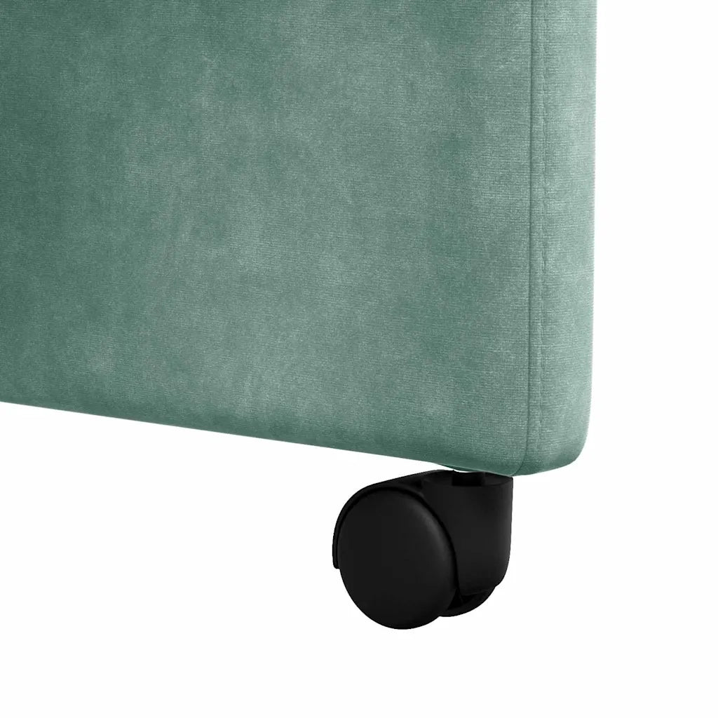 Sedie da Pranzo con Ruote 2 pcs verde mare 58 x 67 x 97 cm