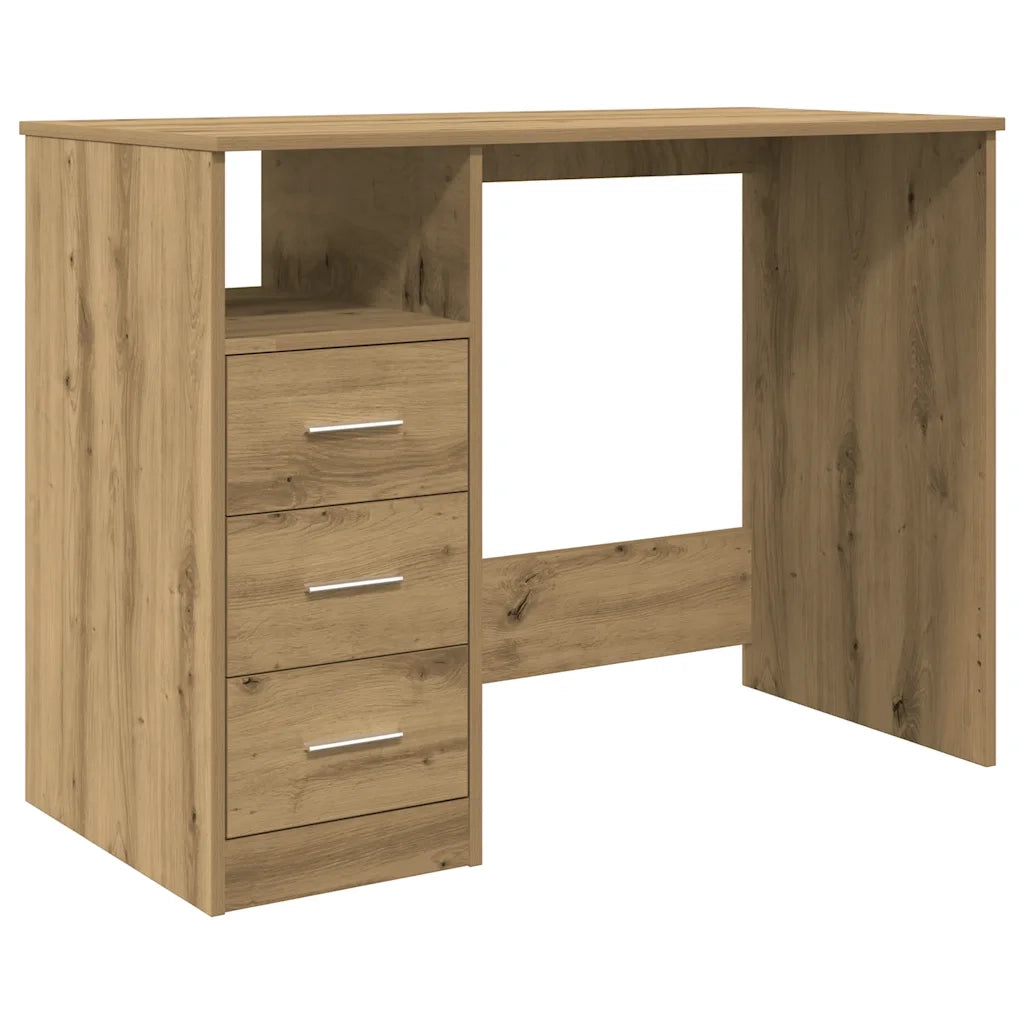 Scrivania Rovere Artigianale 102x50x76 cm in Legno Multistrato 855853