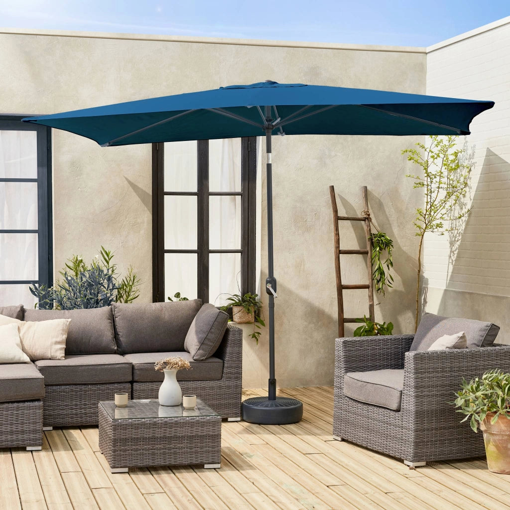 Ombrellone rettangolare, 2x3m, blu