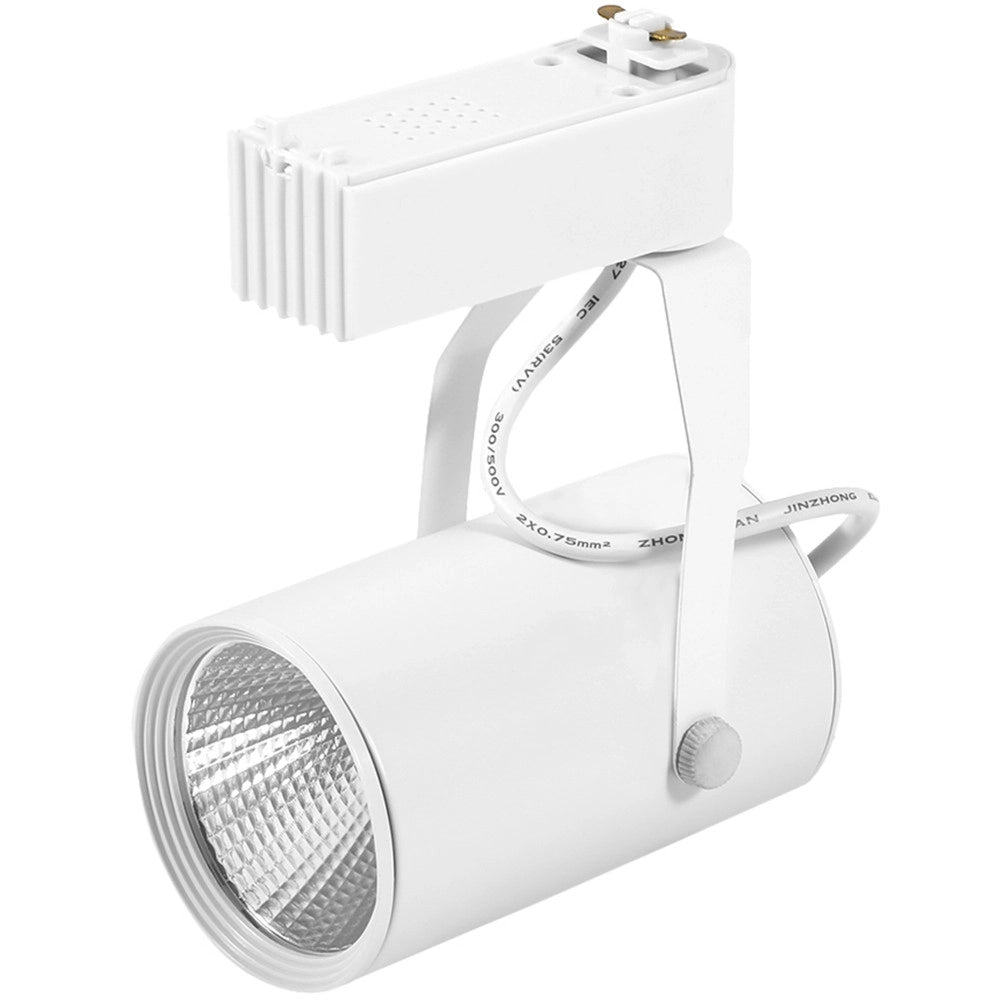 Trade Shop - Faro Faretto Cob Led Track Binario Snodabile Luce Fredda Calda Soffitto 10w 40w - -bianco Naturale-10 Watt